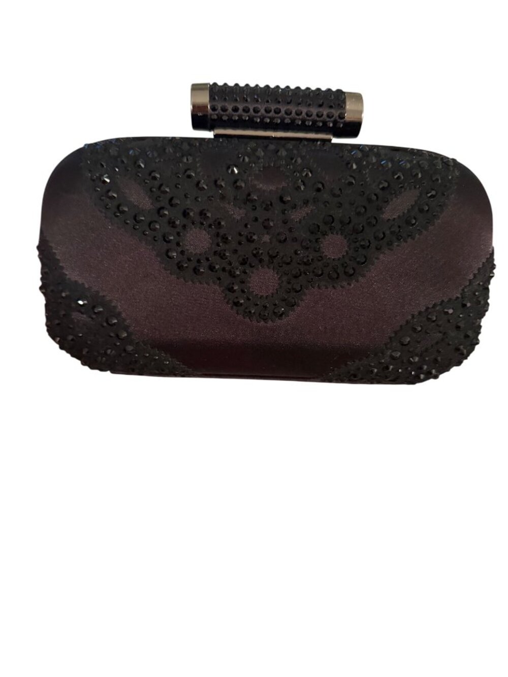 Badgley Mischka Womens Crystal Embellished Minaudiere Evening Clutch Bag Glam